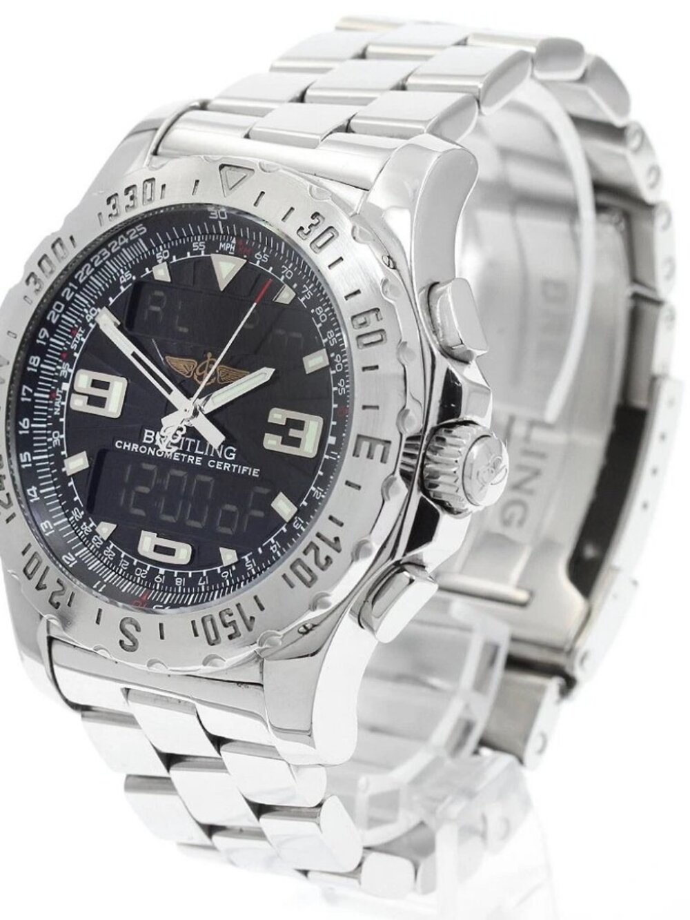 BREITLING Air wolf A78363 black Dial Quartz Men's Watch_957570